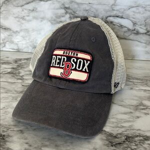‘47 Brand Boston Red Sox Patch Snap Back Hat mesh with adjustable